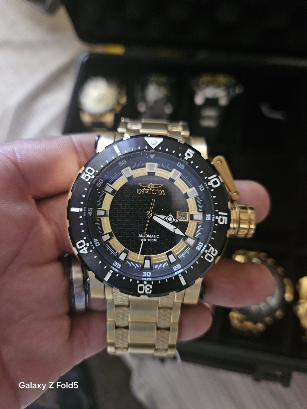 Invicta Coalition Forces Men's Gold and Black Automatic Dive Watch 50mm